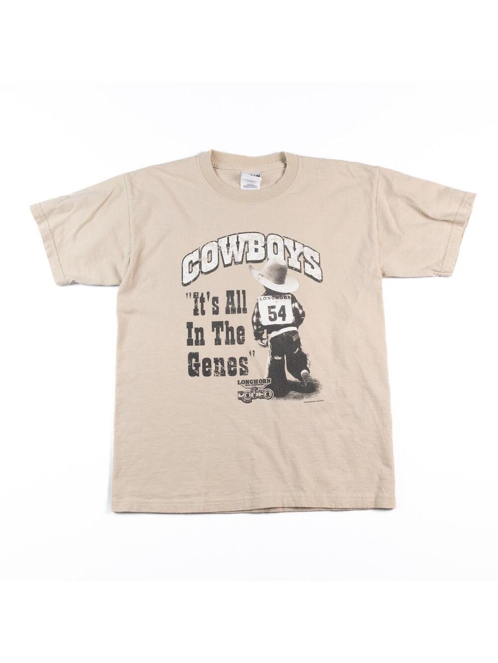 Vintage 2000 Cowboys Rodeo T Shirt Its All In The Genes Youth Large